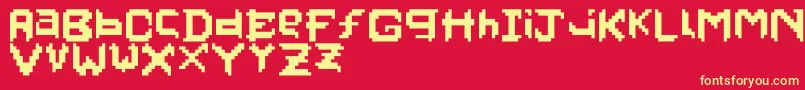 Pixelfaceonfire Font – Yellow Fonts on Red Background