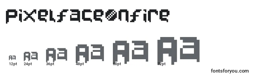 Размеры шрифта Pixelfaceonfire