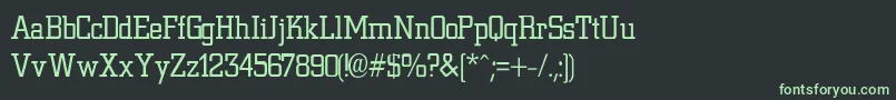 Шрифт CityLightLight – зелёные шрифты на чёрном фоне