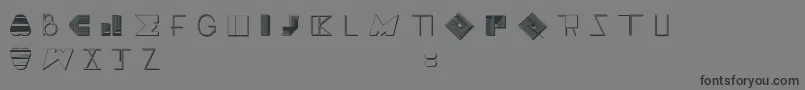 BossMFour Font – Black Fonts on Gray Background