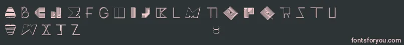 fuente BossMFour – Fuentes Rosadas Sobre Fondo Negro