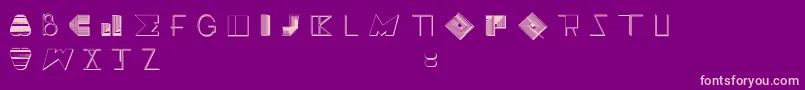 BossMFour Font – Pink Fonts on Purple Background