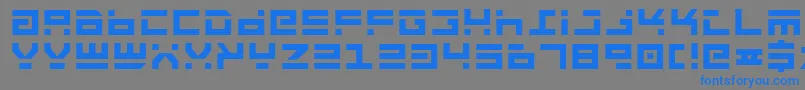 RocketTypeBold Font – Blue Fonts on Gray Background