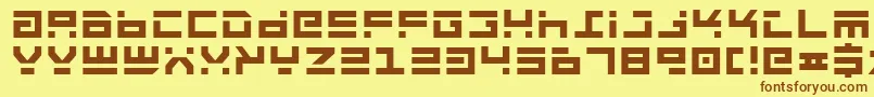 RocketTypeBold Font – Brown Fonts on Yellow Background