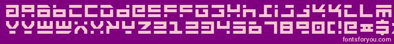 RocketTypeBold Font – Pink Fonts on Purple Background