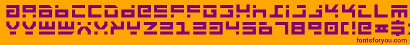 RocketTypeBold Font – Purple Fonts on Orange Background