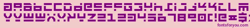 RocketTypeBold Font – Purple Fonts on Pink Background