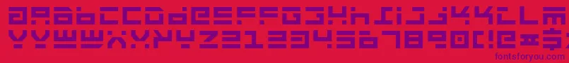 RocketTypeBold Font – Purple Fonts on Red Background