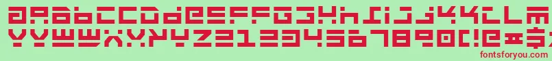 RocketTypeBold Font – Red Fonts on Green Background