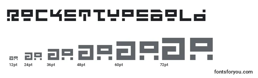 RocketTypeBold Font Sizes