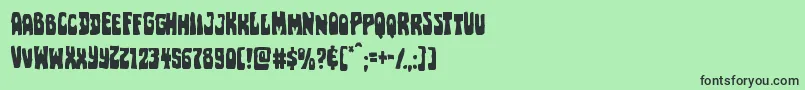 Шрифт Pocketmonster – чёрные шрифты на зелёном фоне