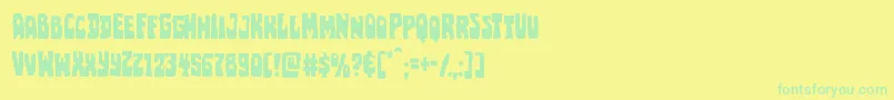 Pocketmonster Font – Green Fonts on Yellow Background