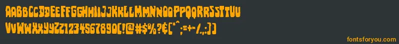 フォントPocketmonster – 黒い背景にオレンジの文字