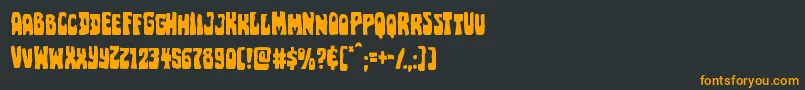 Pocketmonster Font – Orange Fonts on Black Background