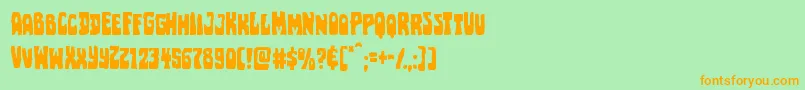 Pocketmonster Font – Orange Fonts on Green Background