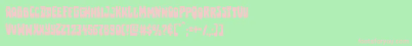 Pocketmonster Font – Pink Fonts on Green Background