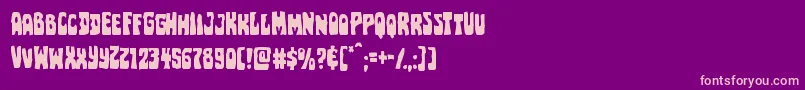 Pocketmonster Font – Pink Fonts on Purple Background