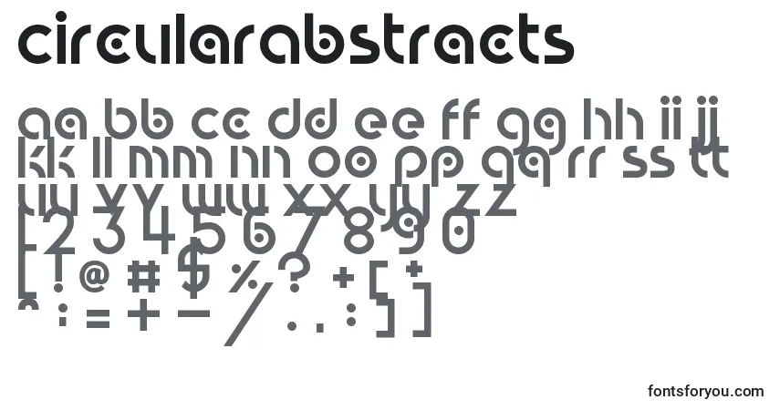 Czcionka CircularAbstracts – alfabet, cyfry, specjalne znaki
