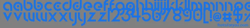 CircularAbstracts Font – Blue Fonts on Gray Background
