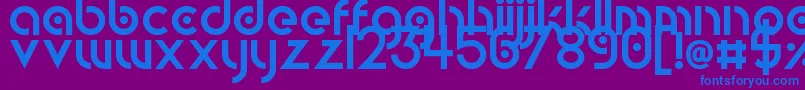 CircularAbstracts Font – Blue Fonts on Purple Background