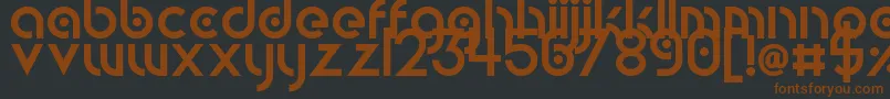 CircularAbstracts Font – Brown Fonts on Black Background