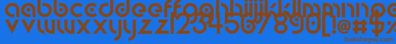 CircularAbstracts Font – Brown Fonts on Blue Background