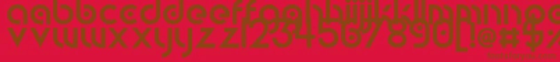 CircularAbstracts Font – Brown Fonts on Red Background