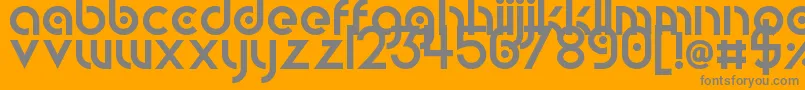CircularAbstracts Font – Gray Fonts on Orange Background