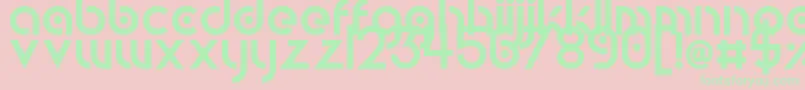 CircularAbstracts Font – Green Fonts on Pink Background