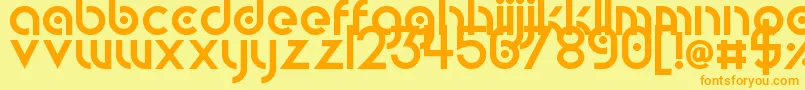 CircularAbstracts Font – Orange Fonts on Yellow Background