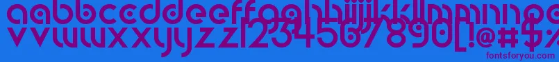 CircularAbstracts Font – Purple Fonts on Blue Background