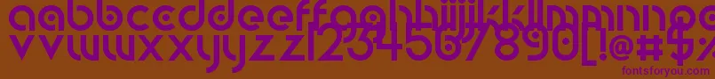 CircularAbstracts Font – Purple Fonts on Brown Background