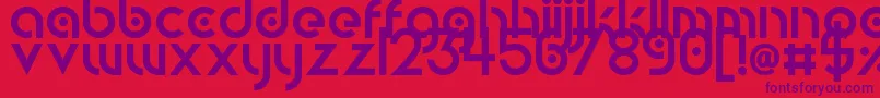 CircularAbstracts Font – Purple Fonts on Red Background