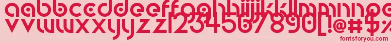 CircularAbstracts Font – Red Fonts on Pink Background