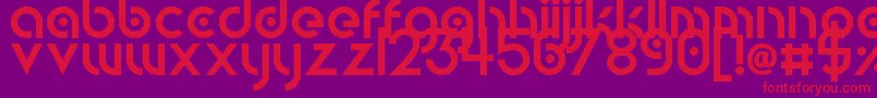 CircularAbstracts Font – Red Fonts on Purple Background