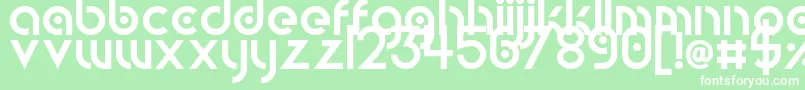 フォントCircularAbstracts – 緑の背景に白い文字