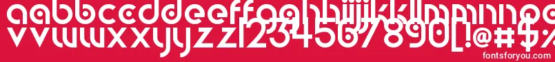 CircularAbstracts Font – White Fonts on Red Background