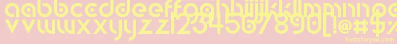 CircularAbstracts Font – Yellow Fonts on Pink Background