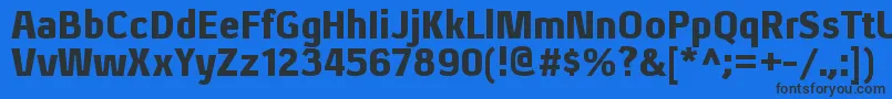 Шрифт XenublRegular – чёрные шрифты на синем фоне