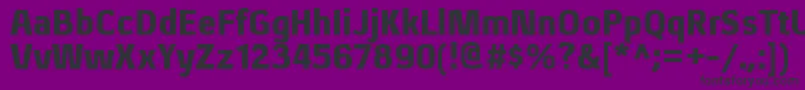 XenublRegular-Schriftart – Schwarze Schriften auf violettem Hintergrund