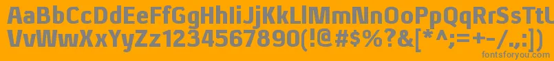 XenublRegular Font – Gray Fonts on Orange Background