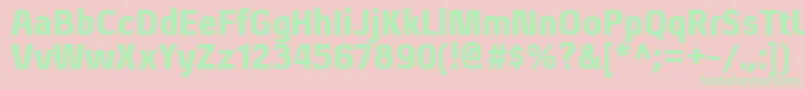 XenublRegular Font – Green Fonts on Pink Background