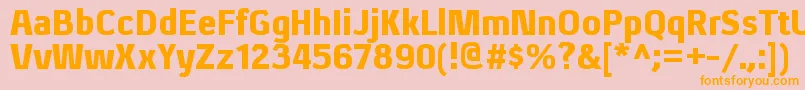 XenublRegular Font – Orange Fonts on Pink Background