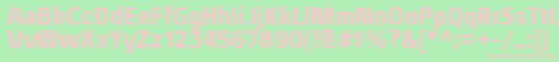 XenublRegular Font – Pink Fonts on Green Background