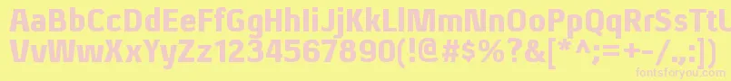 XenublRegular Font – Pink Fonts on Yellow Background