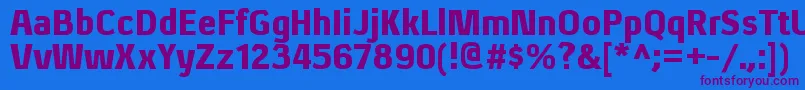 XenublRegular Font – Purple Fonts on Blue Background