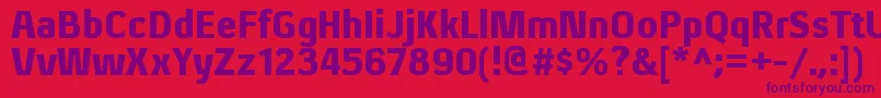 XenublRegular Font – Purple Fonts on Red Background