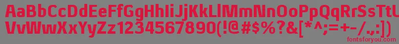 XenublRegular Font – Red Fonts on Gray Background