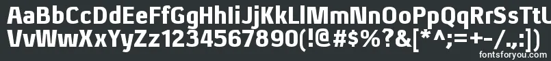 Шрифт XenublRegular – белые шрифты на чёрном фоне