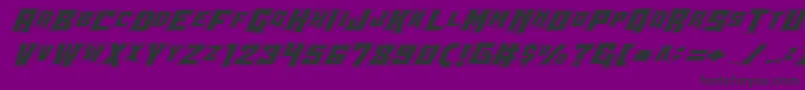 WhiskeyBravoVictorPro Font – Black Fonts on Purple Background